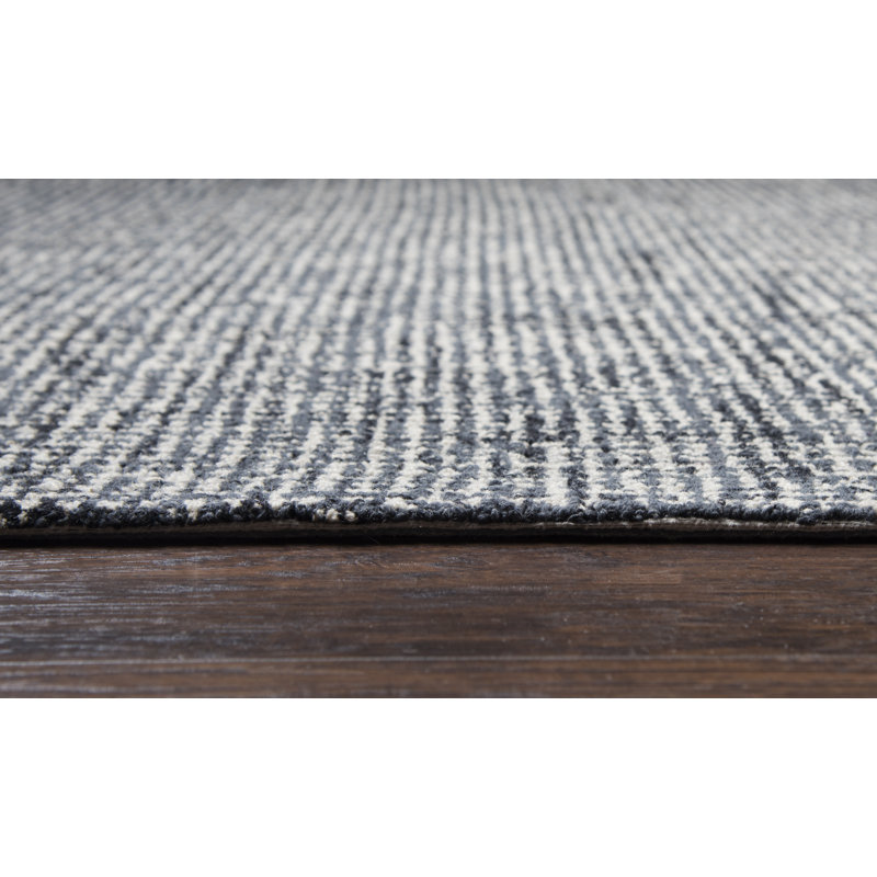 Joss & Main Sacramento Handmade Wool Black/Gray Rug & Reviews Wayfair